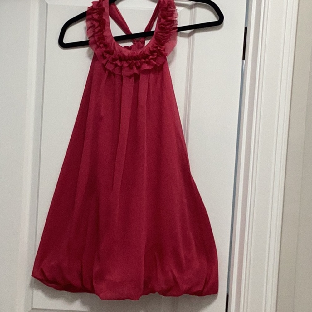 Elegant Pink Halter Dress